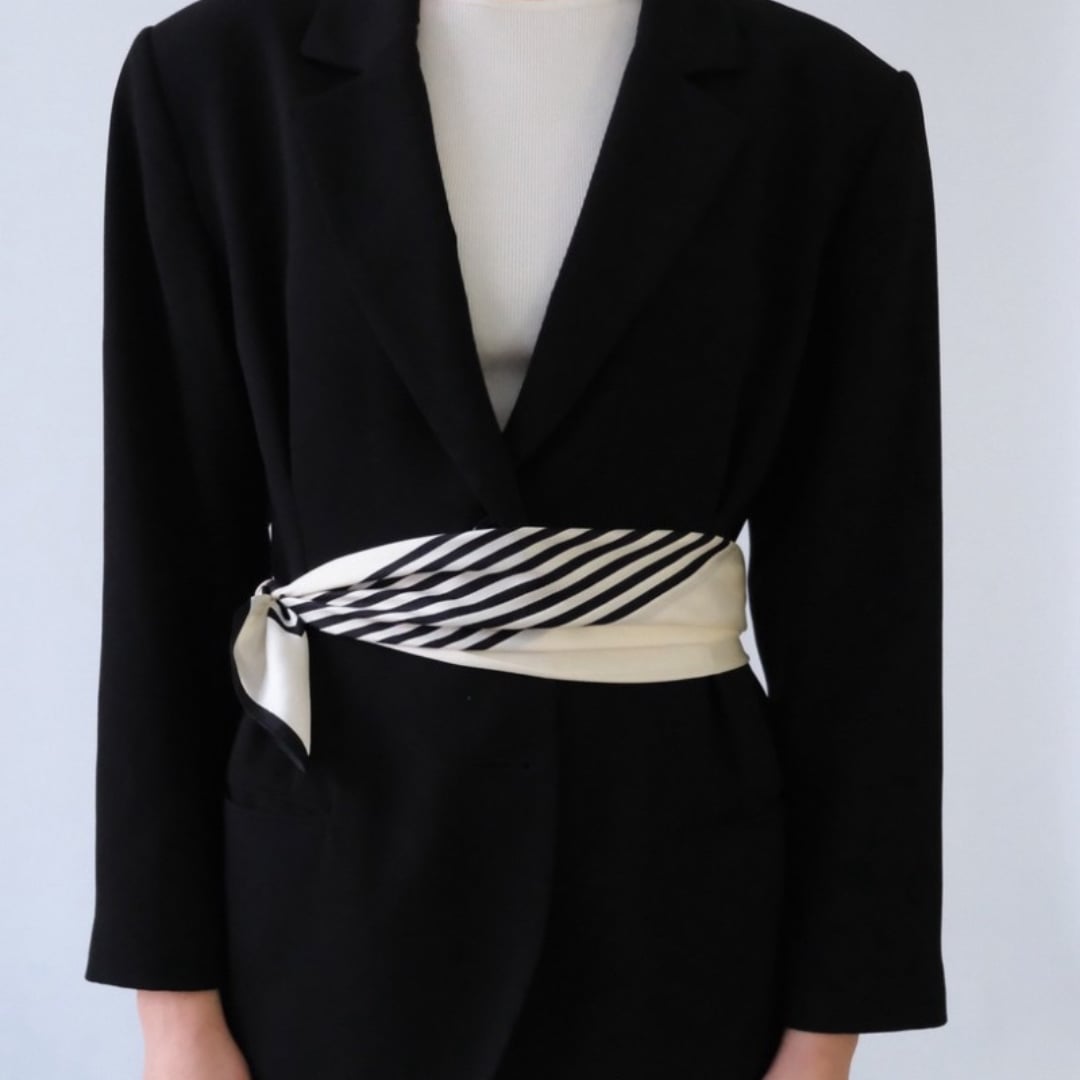 Scarf No.1 cream/black 65 cm lescarf  — kuva 4