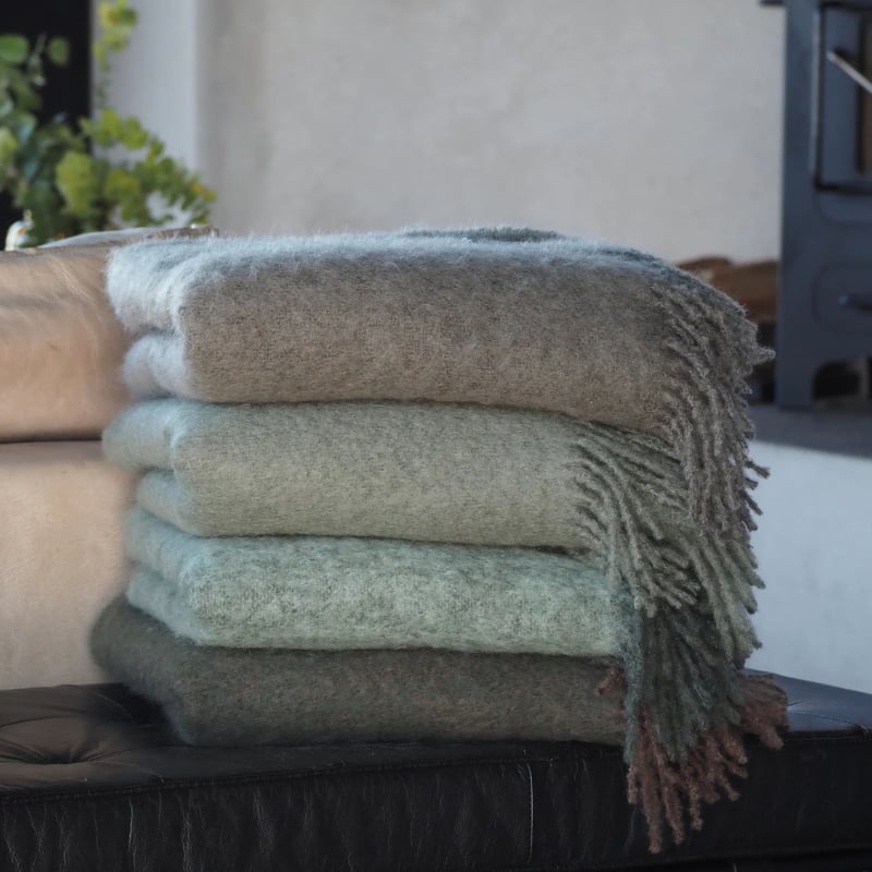 Mohair Blanket green marble Stacklebergs  — kuva 2