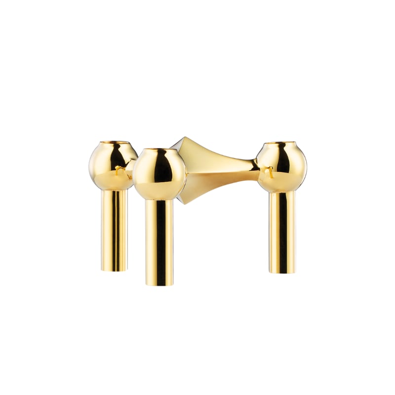 STOFF Nagel Candle Holder 1 piece brass