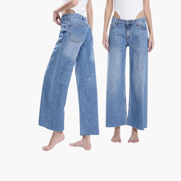 Piro Jeans -farkut culotte blue 