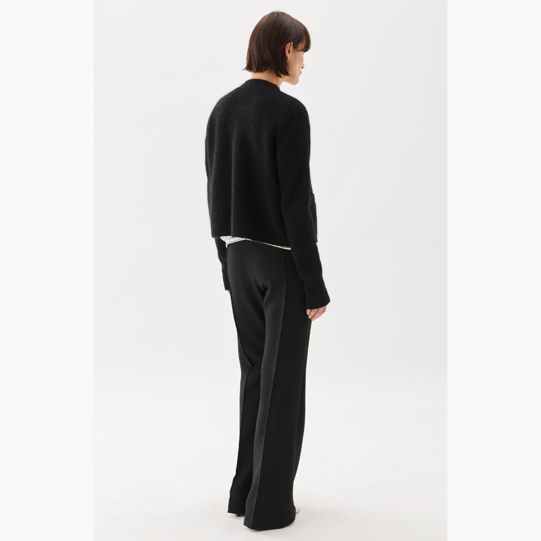 Sienna Ribb Cardigan neuletakki musta Busnel  — kuva 4