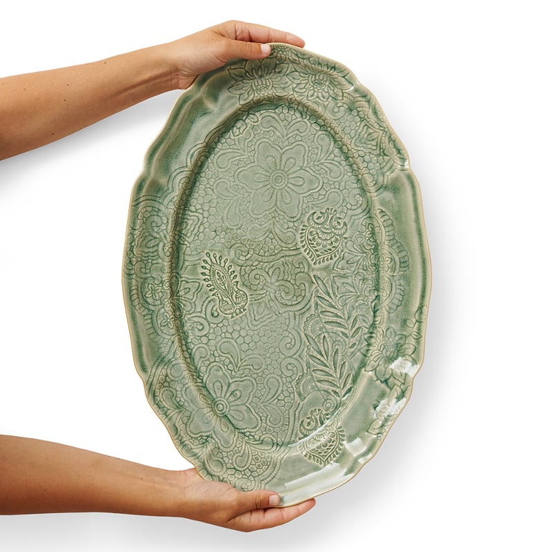 Large Oval Dish antique Sthål  — kuva 2