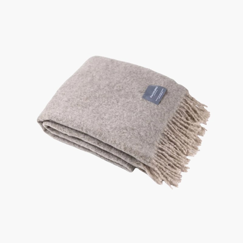 Mohair Blanket light taupe Stacklebergs  — kuva 1
