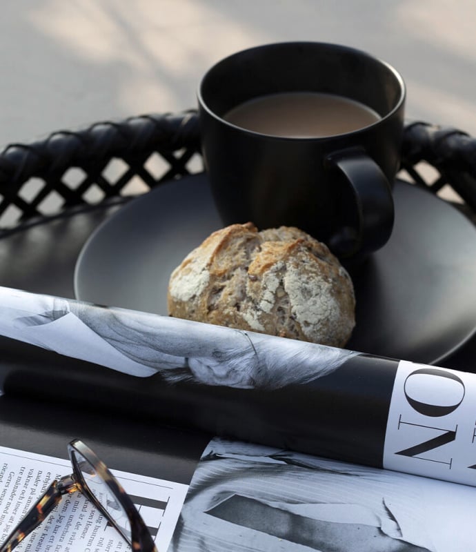 Aspen Tray Round black Artwood — kuva 3