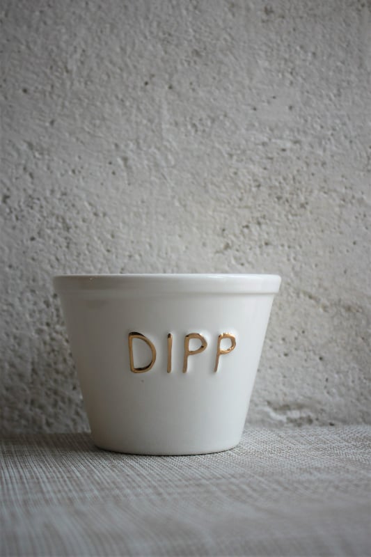 Dippikulho Dipp valk/kulta Bruka Design — kuva 1