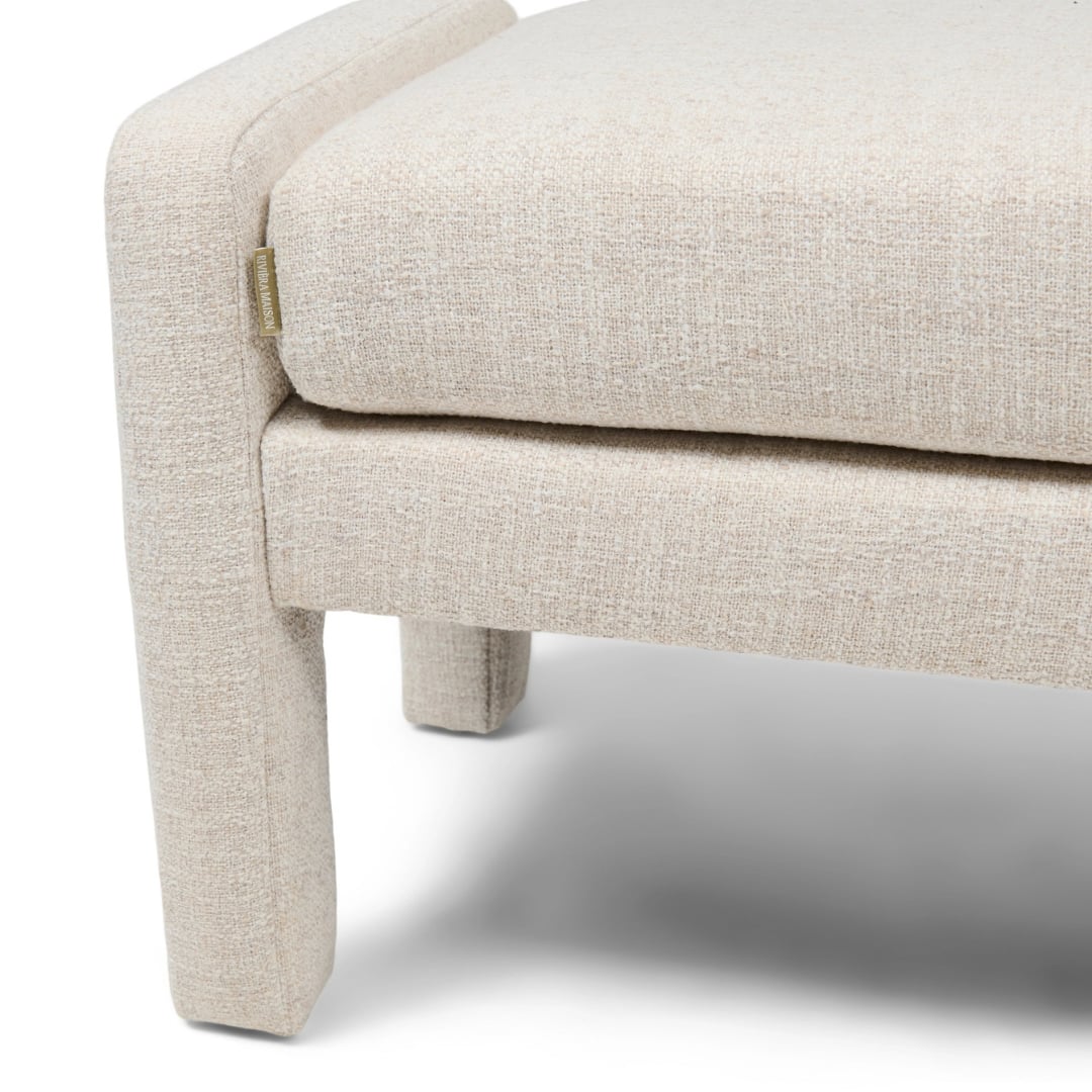 Avalon Bench antique white tweed Riviera Maison  — kuva 3