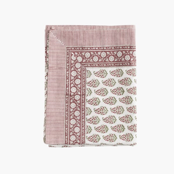 Linen Tablecloth Persian Paisley 150x230 Chamois 