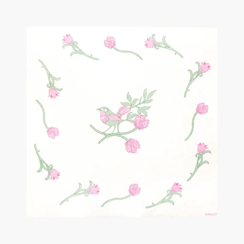  Lautasliina Pinson 20 kpl, 40x40 cm, Françoise Paviot — kuva 1
