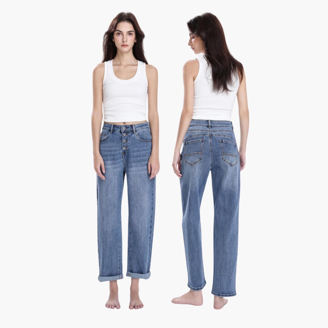 Piro Jeans -farkut four buttons blue 