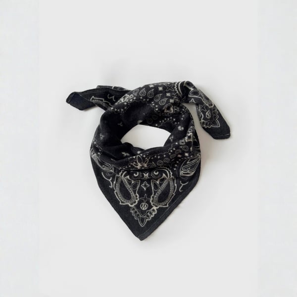 Cashmere Paisley Scarf black 65 cm lescarf 