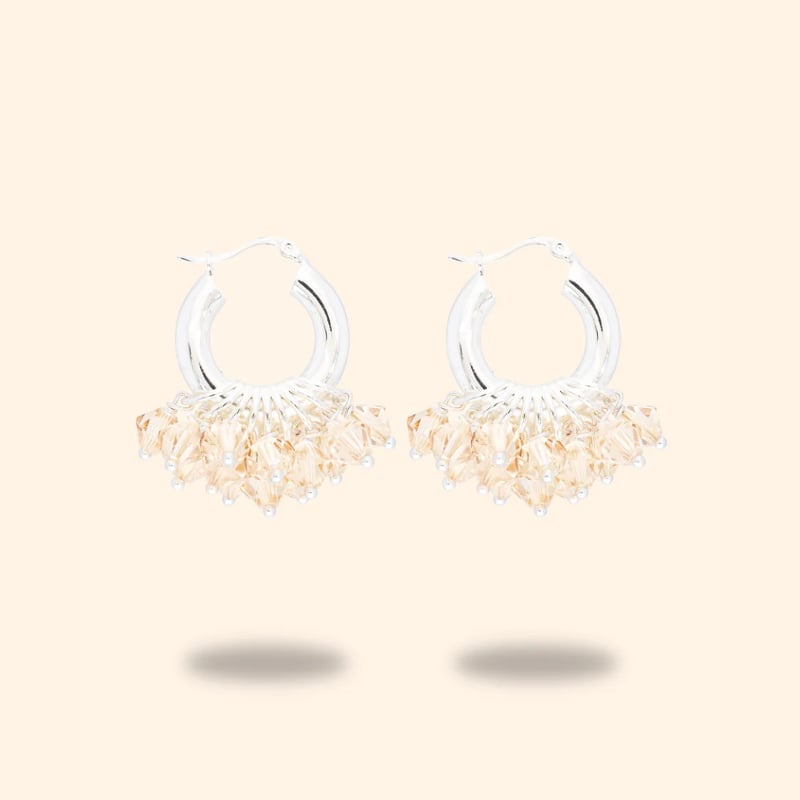 Golden Goddess Earrings in silver Annele  — kuva 1
