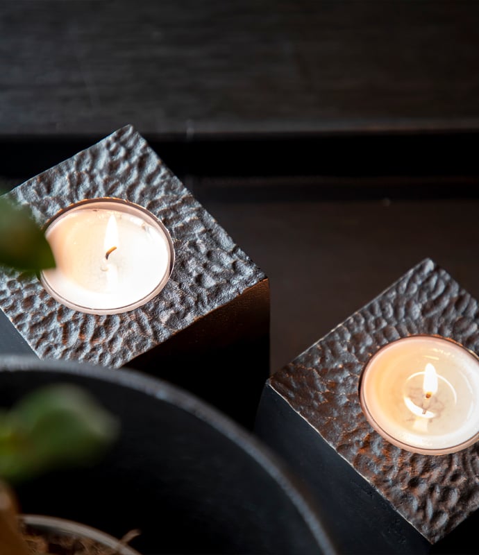 Tealight Holder Large antique bronze Artwood  — kuva 3