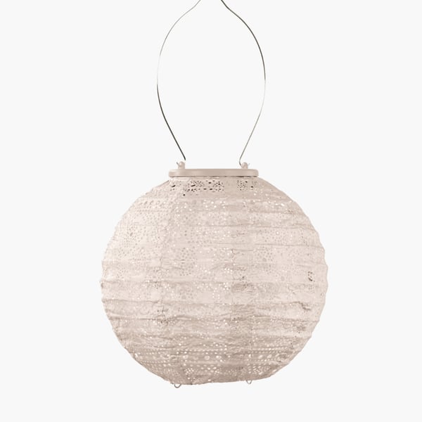 Vaalea roosa aurinkokennolyhty Round Spectare 20Ø, Lumiz