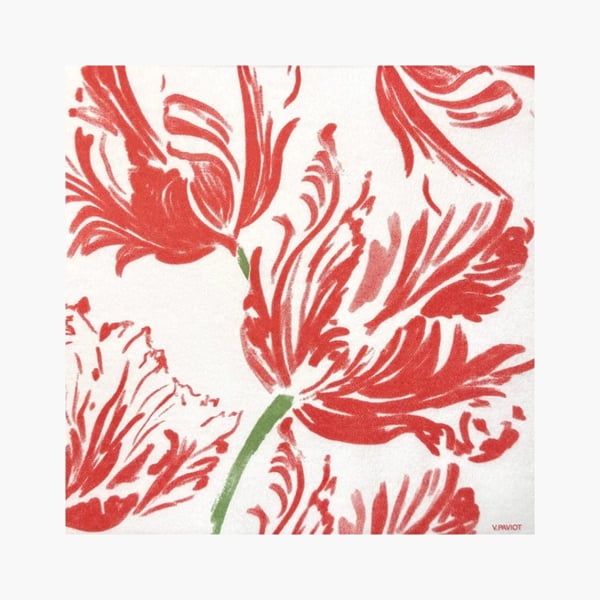 Lautasliina Tulipe 20 kpl, 40x40 cm, Françoise Paviot