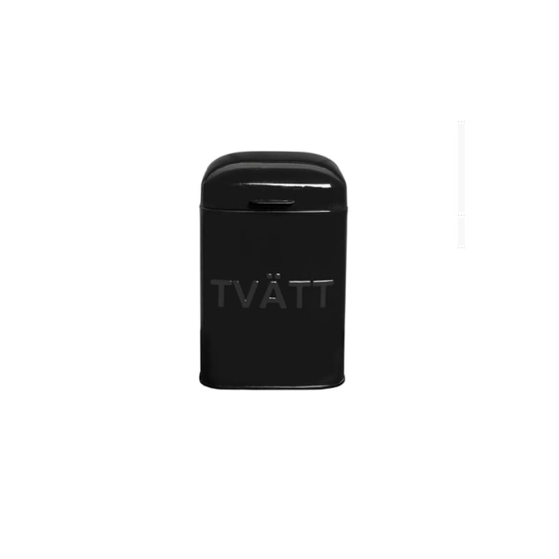 Tvätt Pesuainepurkki musta Bruka Design
