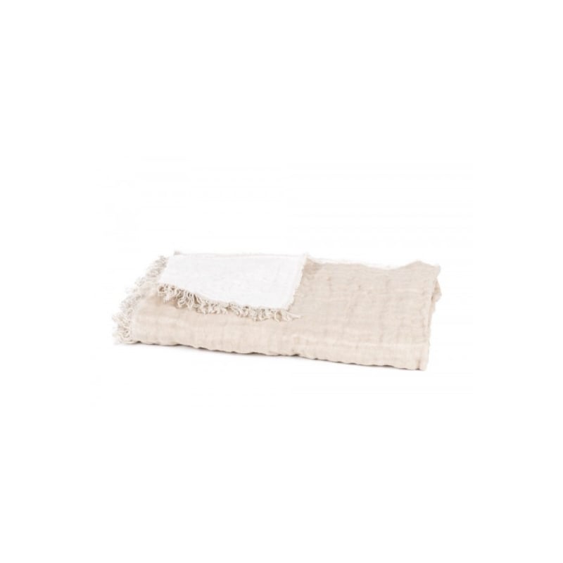 Baya Plaid 135x200 Naturel/Blanc, Harmony