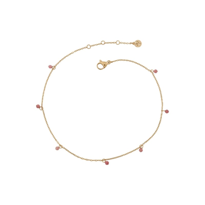 Summer Beads Chain Anklet pink gold Edblad  — kuva 1