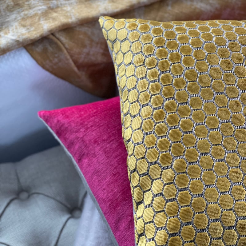 Jabot Cushion Cover 50x50 mustard  — kuva 2