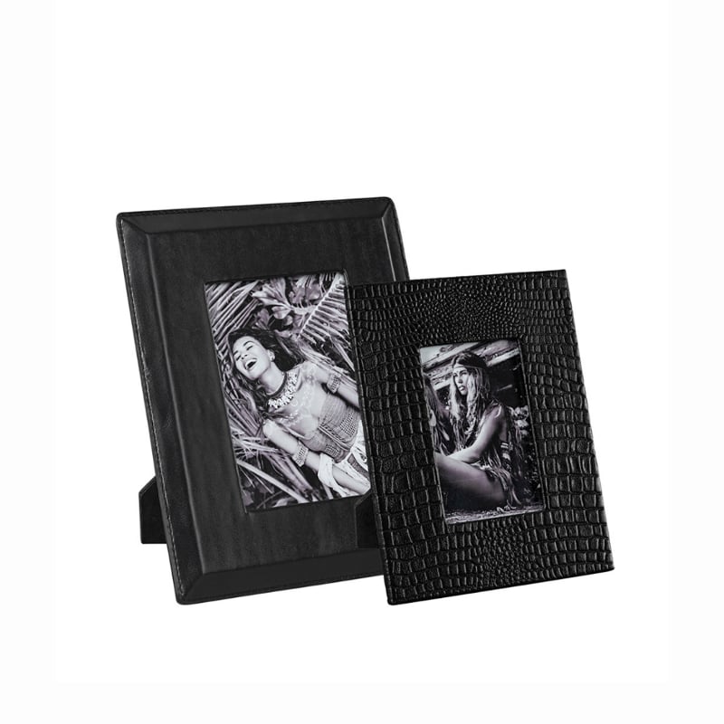 Mendoza Photo Frame S croco black Artwood