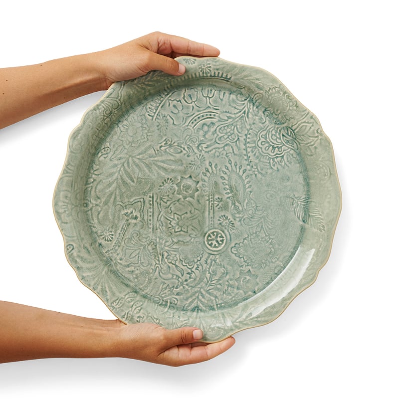 Round Serving Plate / Pizza Plate antique Sthål  — kuva 2