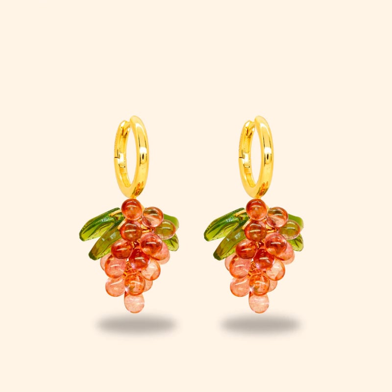 Raspberry Jelly Earrings Annele  — kuva 1