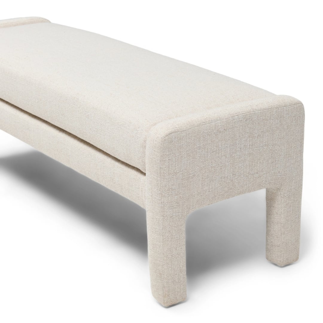 Avalon Bench antique white tweed Riviera Maison  — kuva 2