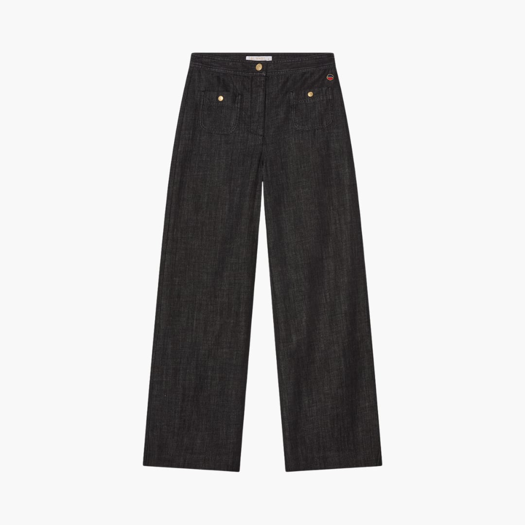 Pim Pocket Trousers housut black denim Busnel  — kuva 1