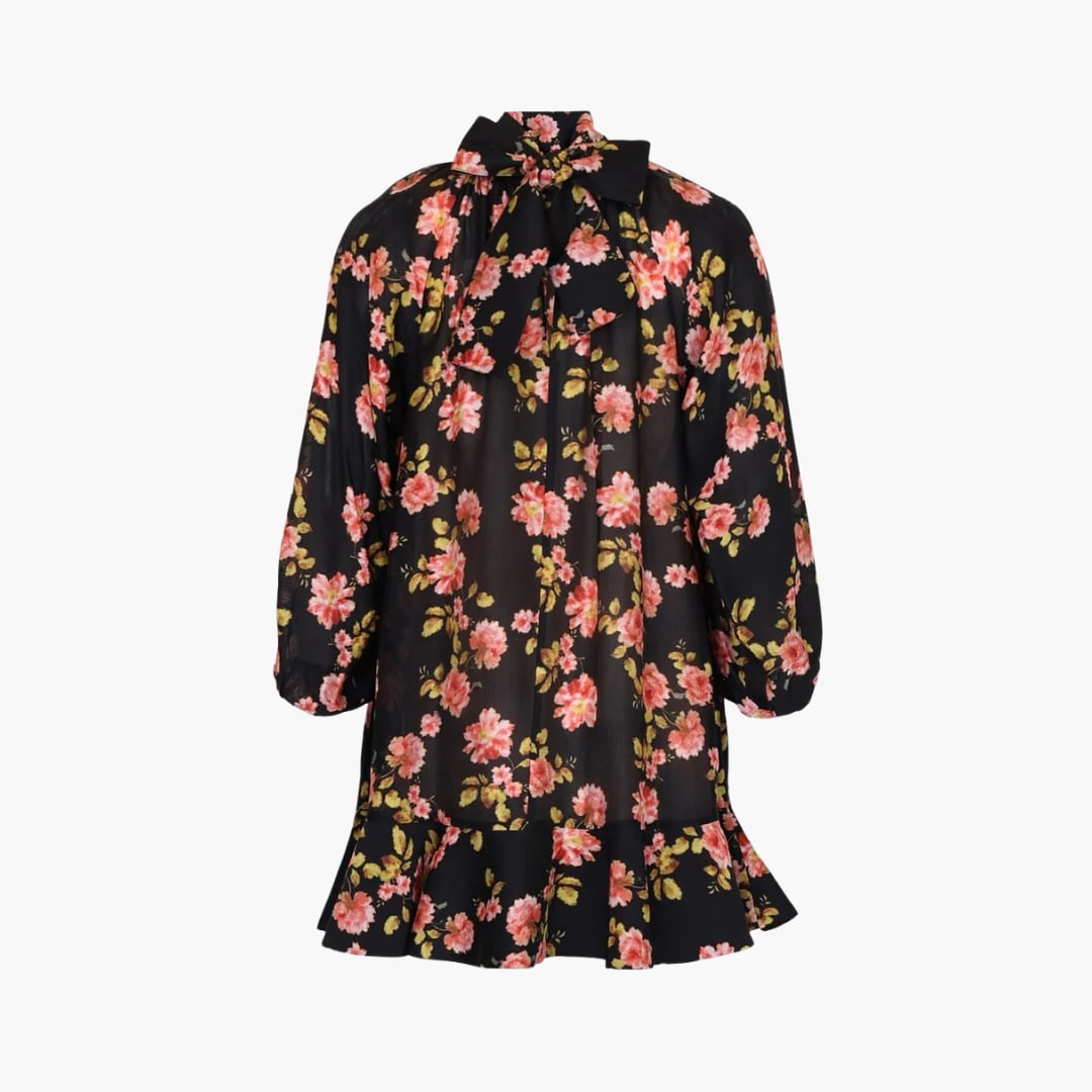 Striped Organza Shift Dress midnight flower By TiMo — kuva 2