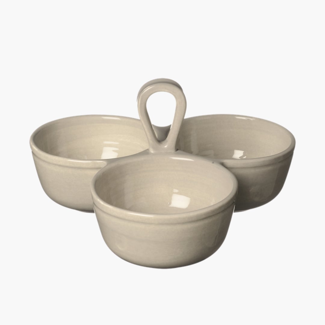 3-osainen snacks kulho Havre Bruka Design — kuva 1