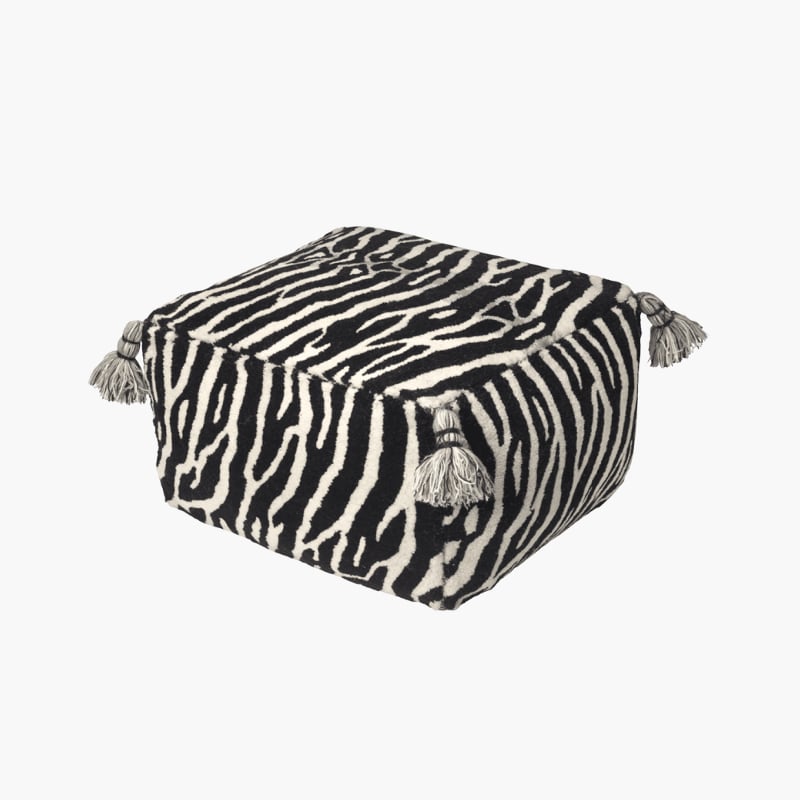 Pouf Zebra black/white Classic Collection — kuva 1