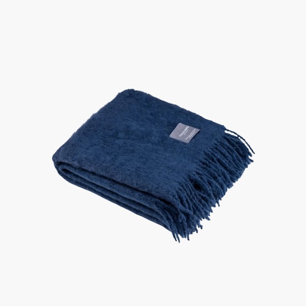 Mohair Blanket denim & dark blue Stackelbergs