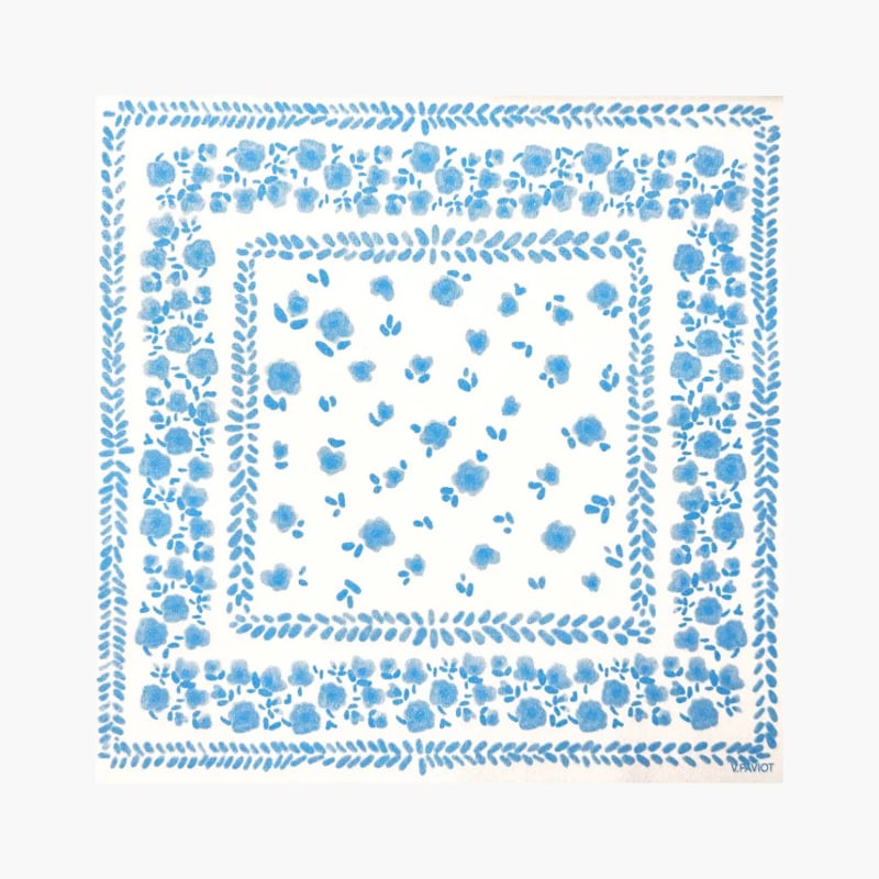 Lautasliina Bandana Bleu 20 kpl, 40x40 cm, Françoise Paviot — kuva 1