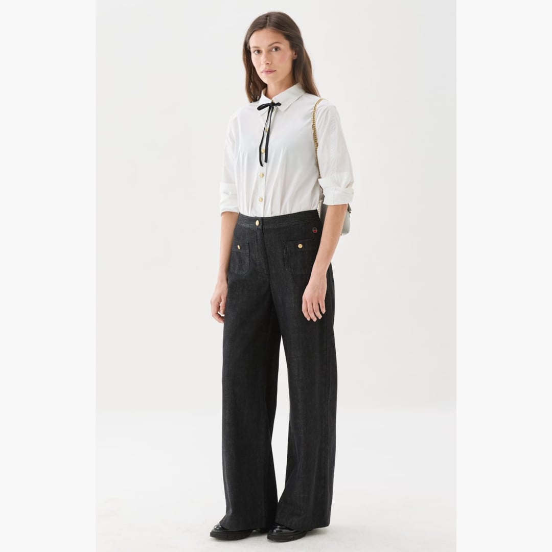 Pim Pocket Trousers housut black denim Busnel  — kuva 2