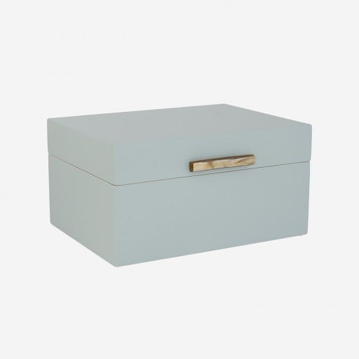 Lacquer Box with Horn Stick XL baby blue Oi Soi Oi 