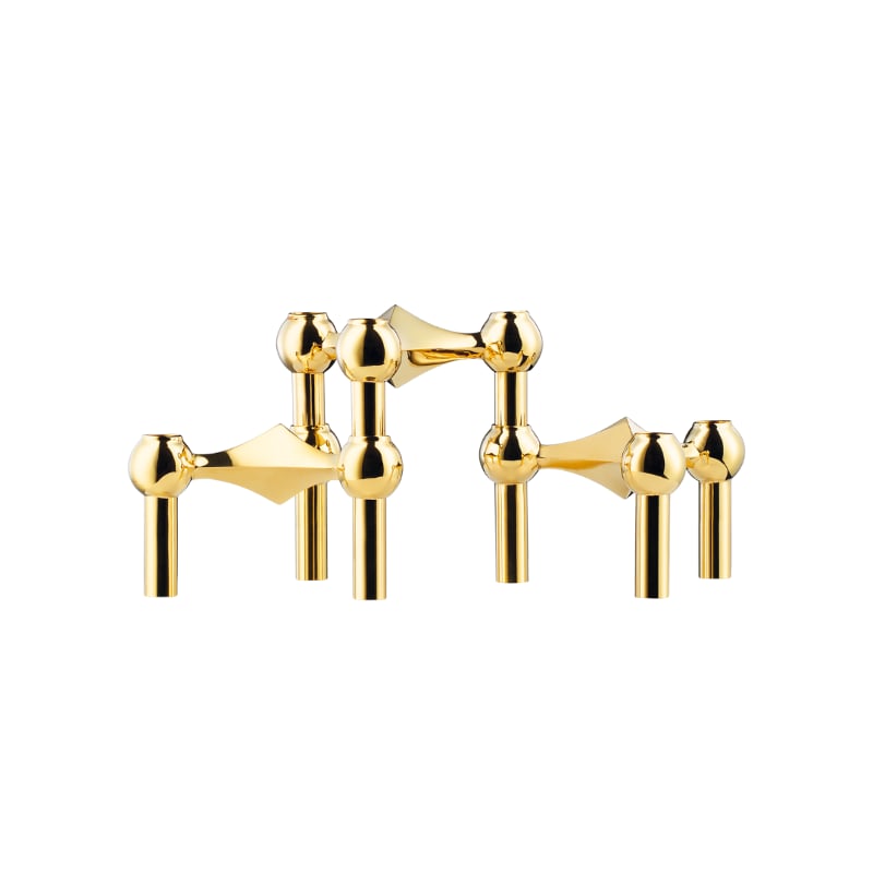 STOFF Nagel Candle Stand 3 pieces brass — kuva 3