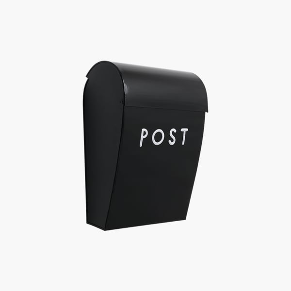 Postilaatikko iso musta lukollinen Bruka Design 