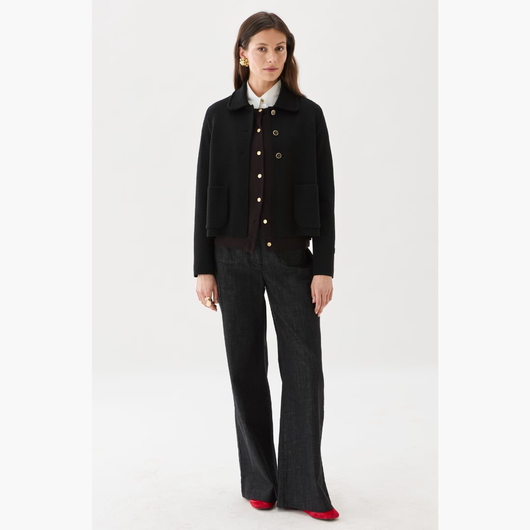 Lea Jacket neulejakku musta Busnel  — kuva 2