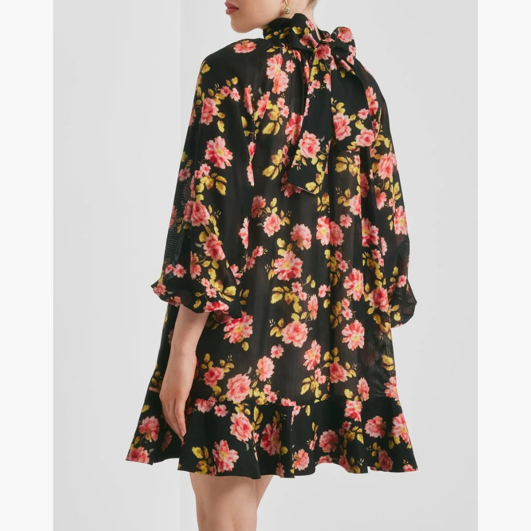 Striped Organza Shift Dress midnight flower By TiMo — kuva 4