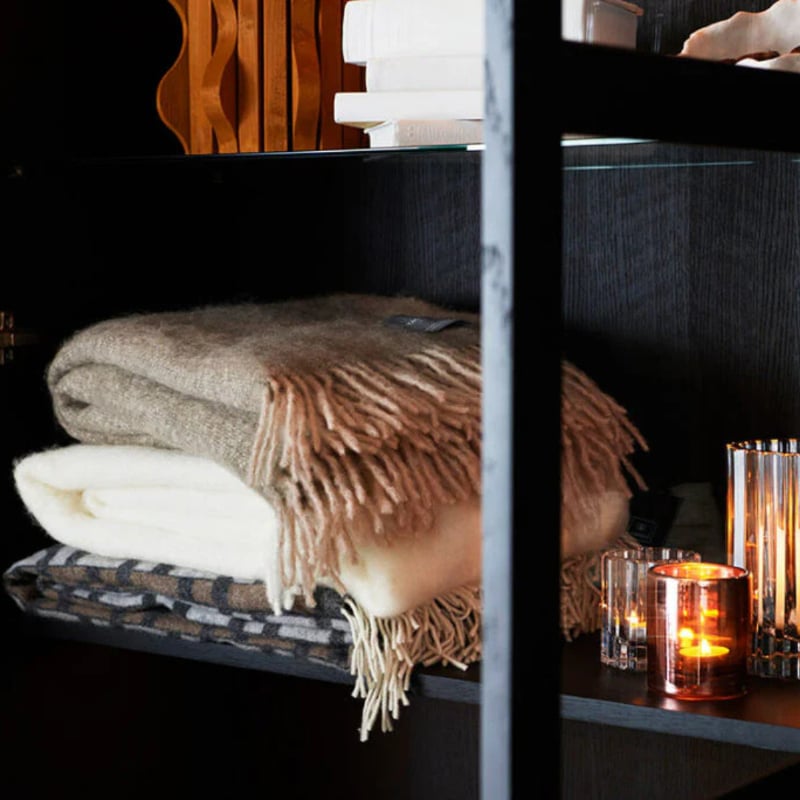 Mohair Blanket light taupe Stacklebergs  — kuva 2