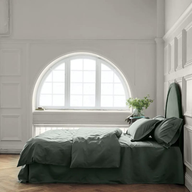 Satina Duvet Cover 150x210 green Mille Notti  — kuva 2