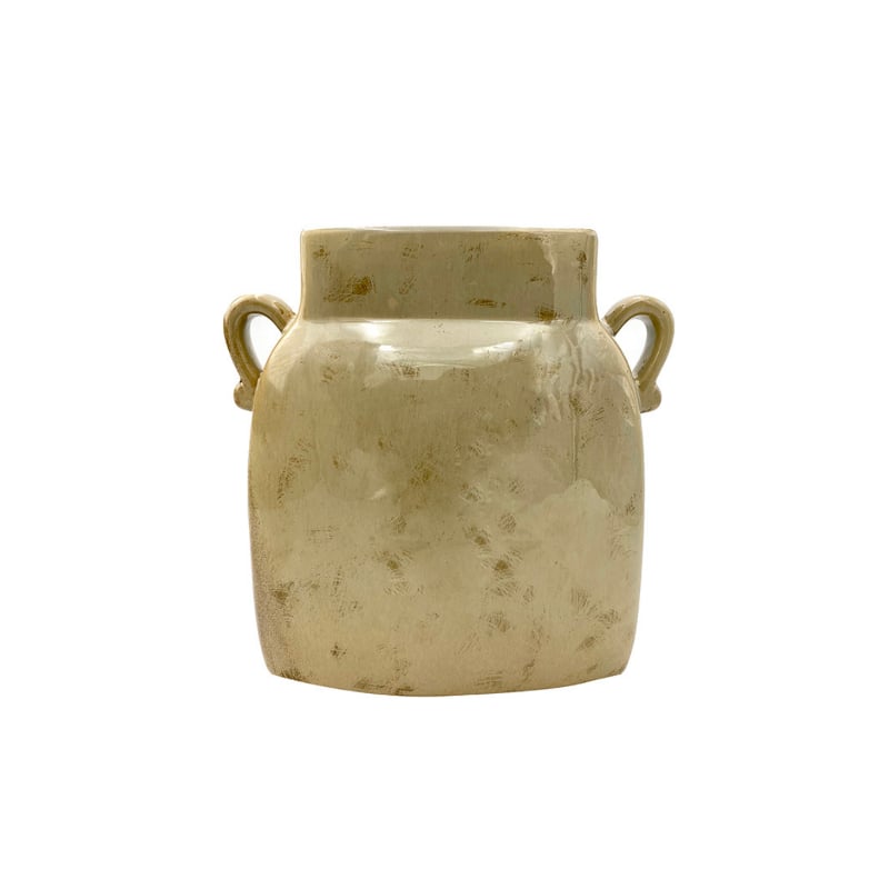 Ceramic Vase taupe/cream  — kuva 1