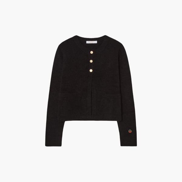 Sienna Ribb Cardigan neuletakki musta Busnel