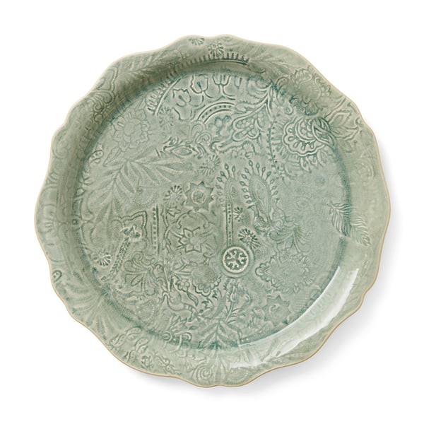 Round Serving Plate / Pizza Plate antique Sthål 