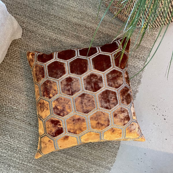 Manipur Cushion Cover 50x50 sienna