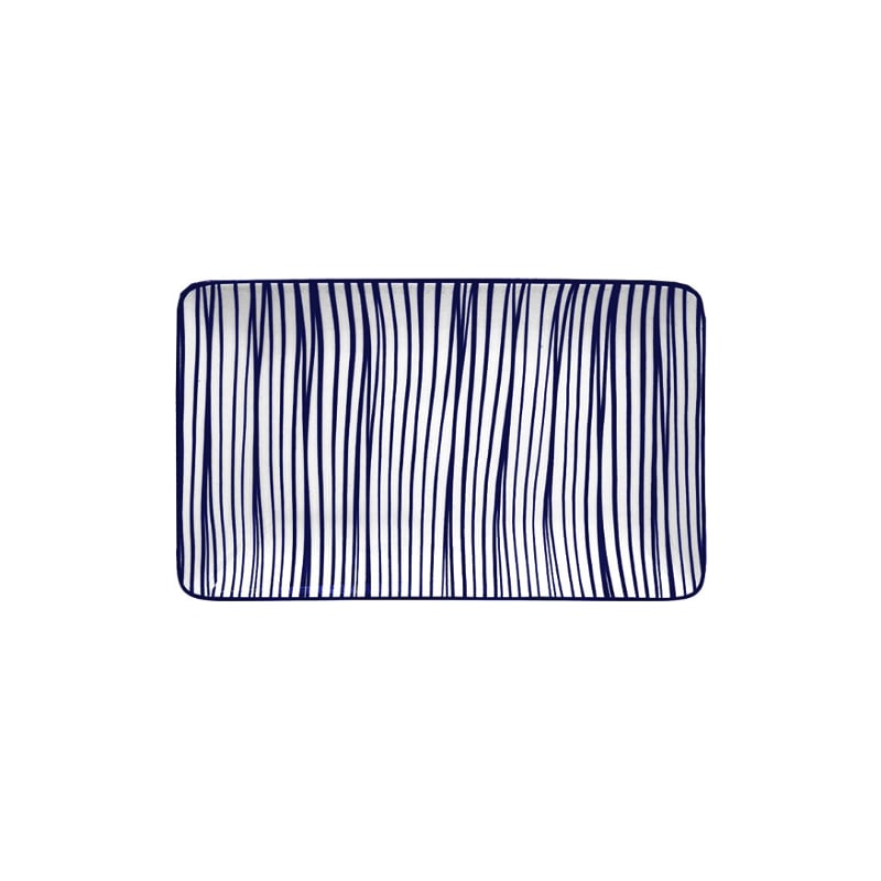 Nippon Blue Plate Rec 21x13,5cm Lines, Tokyo Design