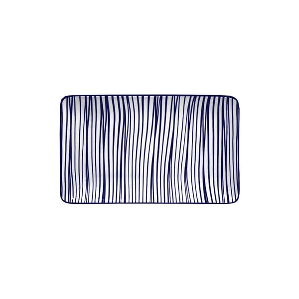 Nippon Blue Plate Rec 21x13,5cm Lines, Tokyo Design