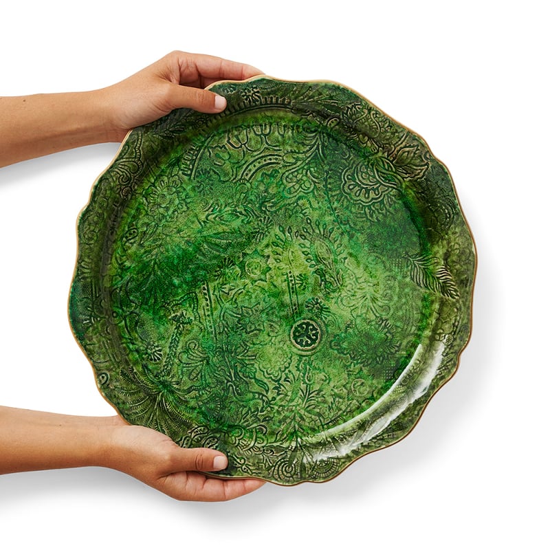 Round Serving Plate / Pizza Plate seaweed Sthål  — kuva 2