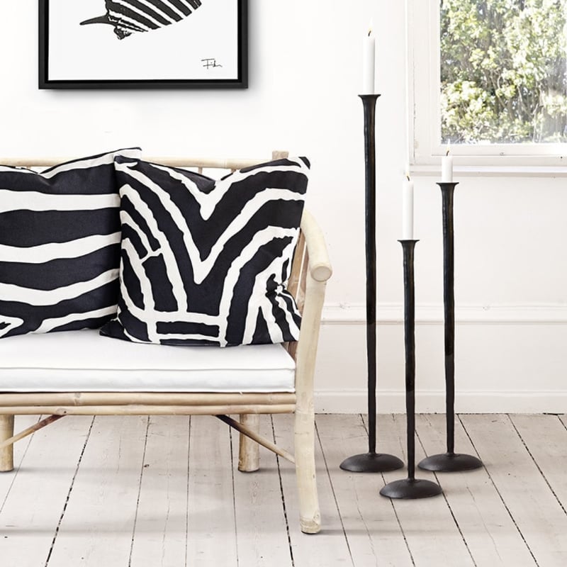 Z Collection Candle Holder Floor L black Zelected 