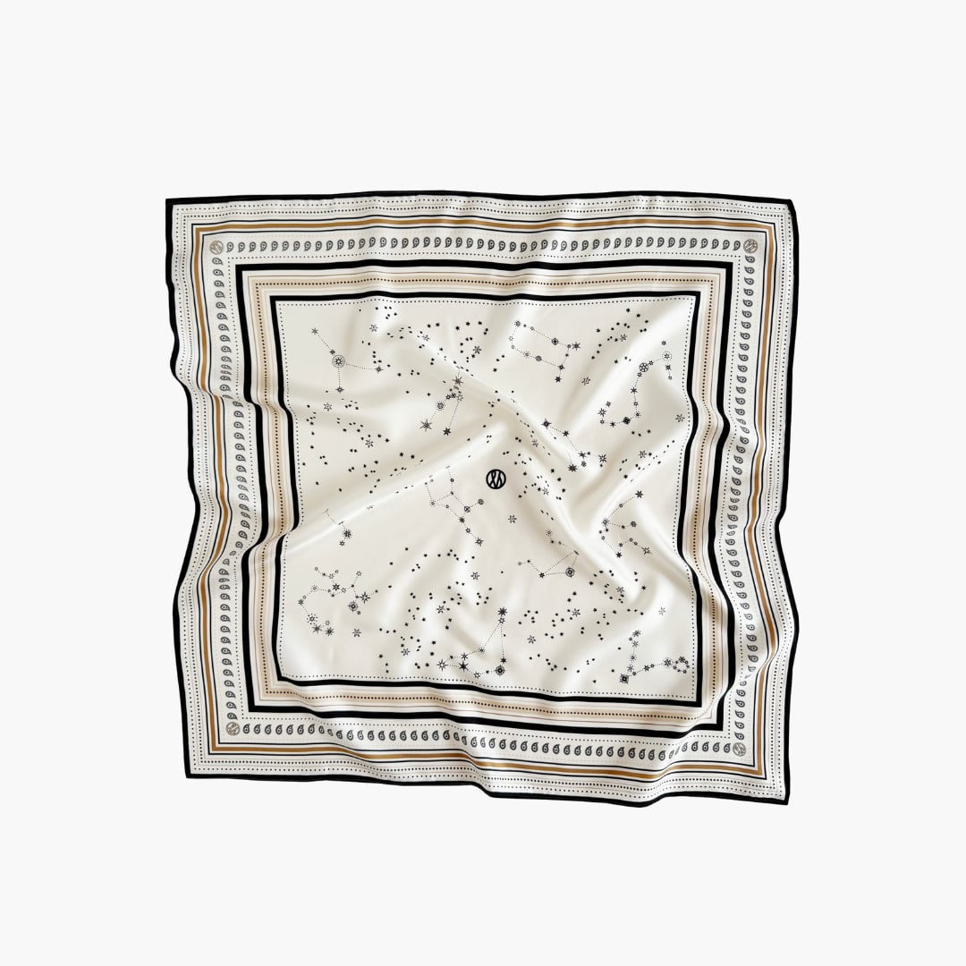 Zodiac Scarf white 65 cm lescarf 