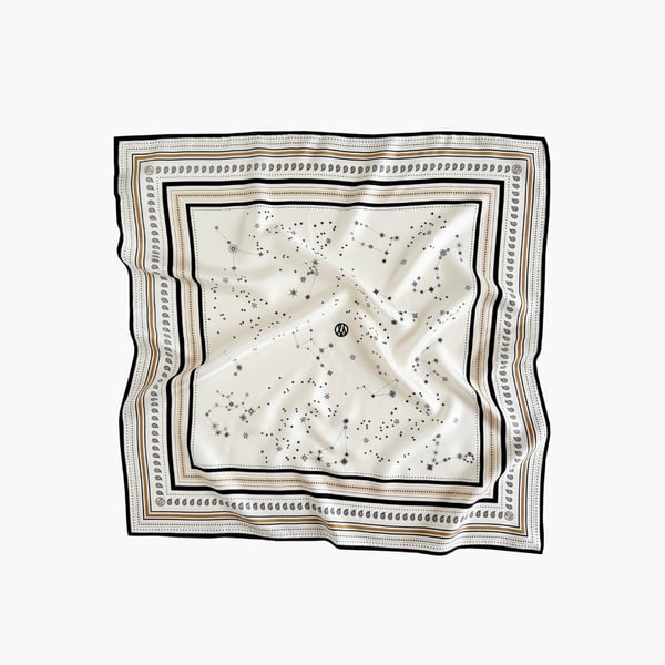 Zodiac Scarf white 65 cm lescarf 
